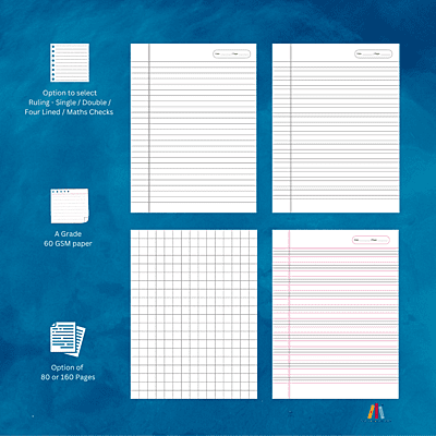 80 Pages Crown Notebook