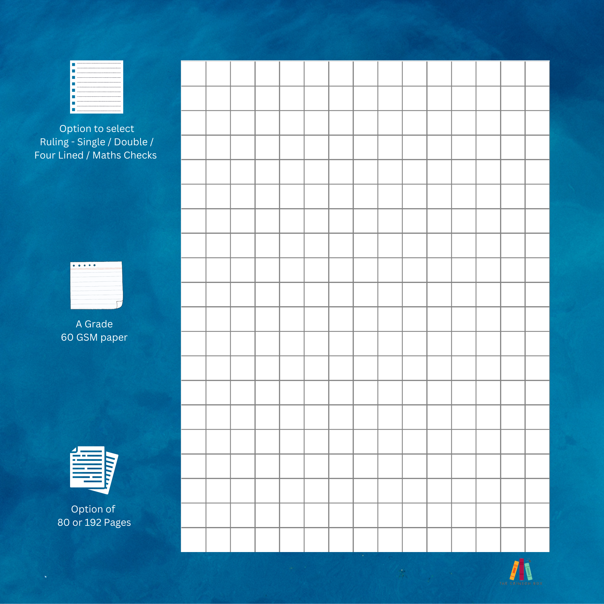 80 Pages Crown Notebook